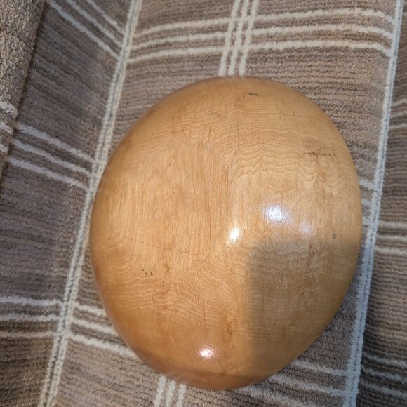 Hand Painted Vintage Decorative Wooden Bowl - Picture 4 of 4